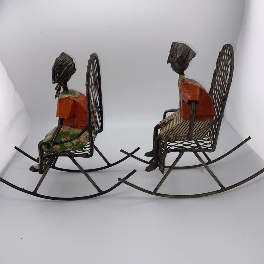 Signed Original Felguerez Sculpture Iron Mid Century Modern Mexican Art Set - Picture 2 of 6
